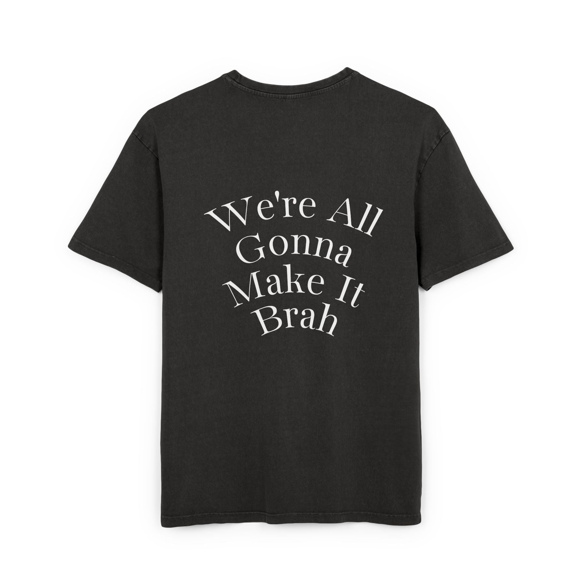 Schwarzes Herren Oversize T-Shirt – Zyzz Pump Cover Flügel-Grafik „We're All Gonna Make It Brah“