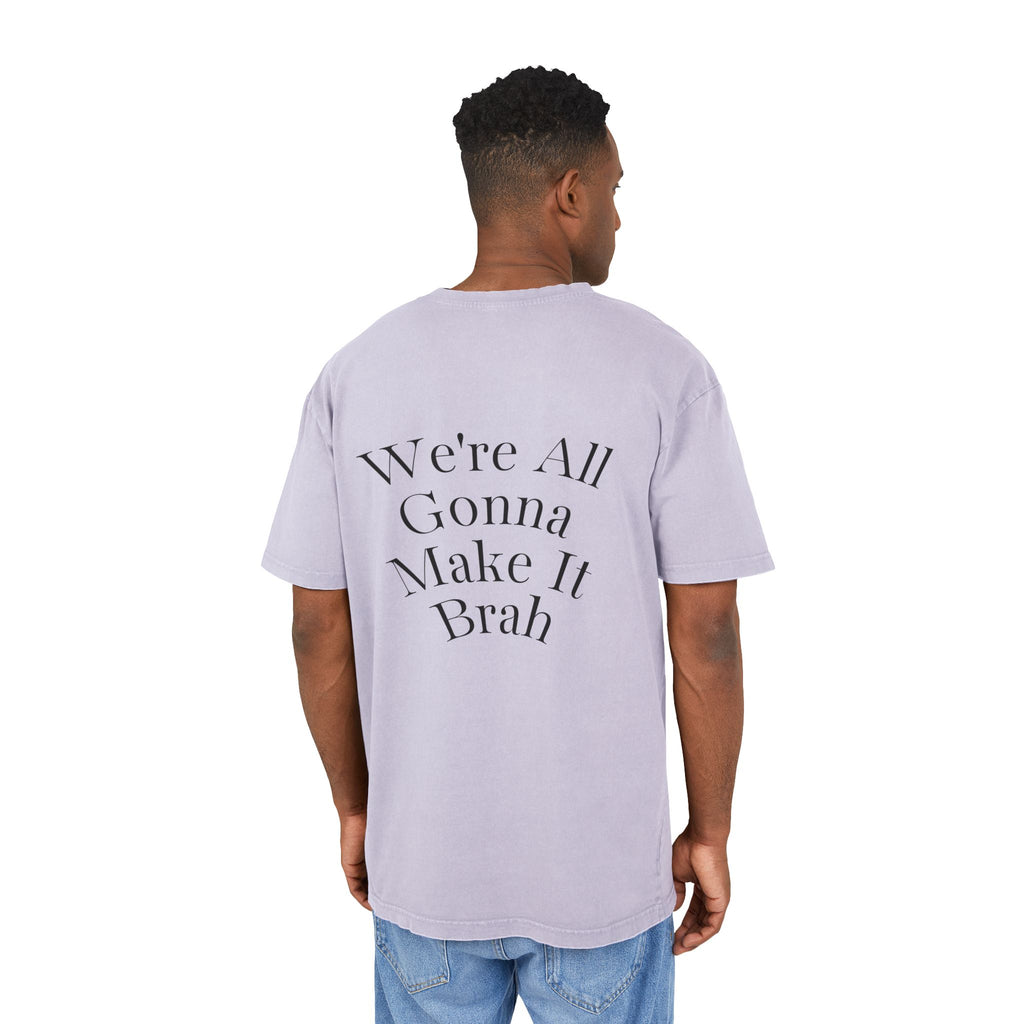 Mens Oversize Tee — Zyzz Pump Cover Angel Wings Graphic "We're All Gonna Make It Brah"