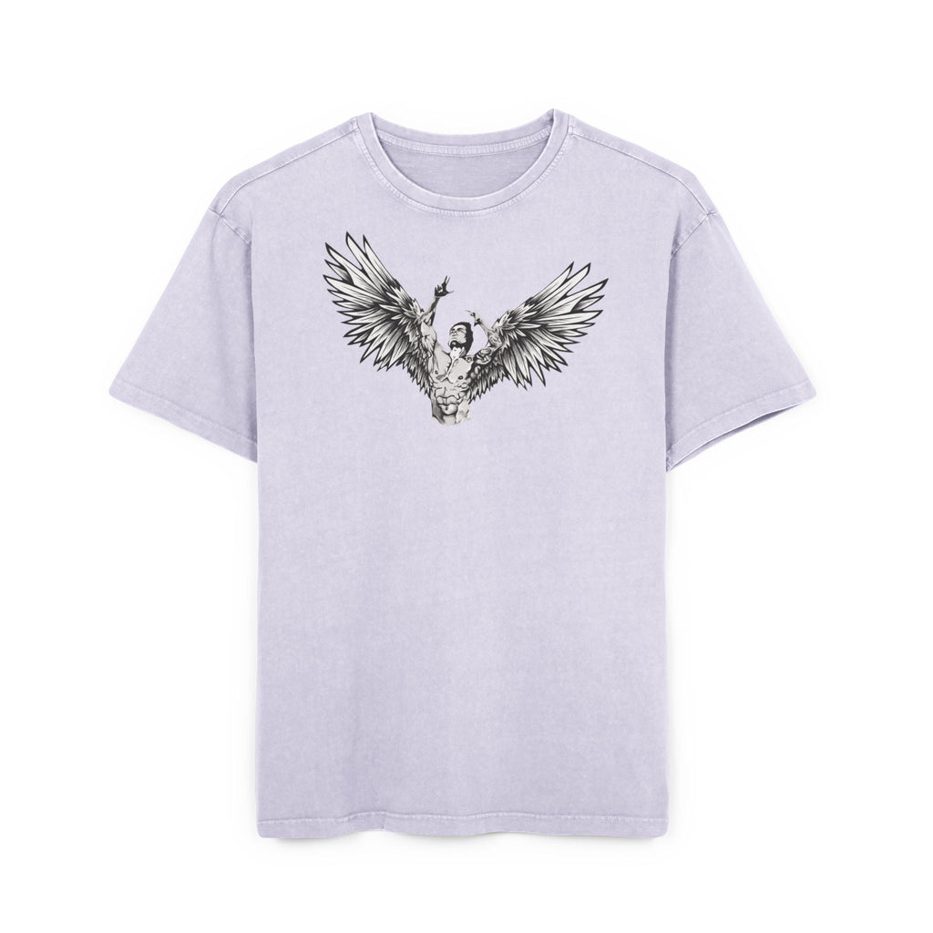 Mens Oversize Tee — Zyzz Pump Cover Angel Wings Graphic "We're All Gonna Make It Brah"